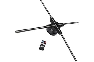 3D Hologramm Lüfter Werbeanzeige LED Lüfter, 672 LEDs Holografische Projektion 3D Hologramm Lüfter, Auflösung 1600 X 672, Holografischer Werbeprojektor Lüfter mit 8 GB Speicherkarte(4 Klingen)