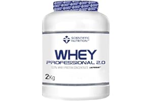 MST SCIENTIFFIC NUTRITION Scientiffic Nutrition - Whey Professional 2.0 Proteinas Whey en Polvo 100% Pura, para Aumentar la Masa Muscular, con Enzimas Digestivas y Lactasa - 2kg, Sabor Chocolate con Leche.