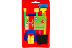 INNSPIRO Kit pour Enfants Rouleaux, pinceaux et Formes en Mousse variées avec Plateau, pour travaux manuels avec Enfants