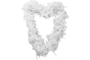 AILLSA 1Pc of feather boa scarf - Party Accessories Feather Scarf - Fancy Dress and Craft DIY Accessories for Christmas, Halloween, Dancing, Wedding, Party, and Cosplay (white)