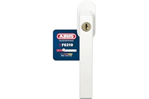 Abus Fg210 Maniglia con Blocco Antifurto, Set di 3, Serratura a Spinta con Cilindro per Finestre, Chiave Maestra, Livello di Sicurezza: 3, 59489, Bianco