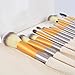 Start makers® Makeup Brushes Sets - Natural Makeup Brush Set - Soft Kabuki Make up Brushes - 12 pcs Professional Cosmetics Brushes Kits - Wooden Handle Makeup Sets & Beige Pouch