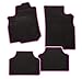 Produktbild CarFashion 243207 Calypso Pink C03, Auto Fussmatte in schwarz, Automatten, schwarzer Trittschutz, Hochglanz Kettelung in Pink, Auto Fussmatten Set ohne Mattenhalter