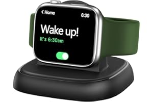 NEWDERY Wireless Charging Station for Apple Watch 9/Ultra Fast Charger Dock Stand Magnetic iWatch Charging Holder Portable Mini Travel Charger for iWatch Series 9/8/7/6/5/3/2/SE