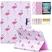 Produktbild iPad Pro 24,6 cm Fall, dteck (TM) PU Leder Smart Cover Folio Schutzhülle mit Ständer Auto Sleep/Wake Funktion [Karten Slots] Schutzhülle für Apple iPad Pro 24,6 cm Apple Tablet 010 Pink Flamingo