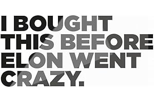 ‎SONS OF BATTERY Sons of Battery - I BOUGHT THIS BEFORE ELON WENT CRAZY - Das Original Design von SoB aus den Zeitungen - ca. 11 x 5,5 cm - 13 versch. Farben - Anti Elon Autosticker aus Vinyl (Schwarz Matt)
