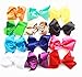 Cellot Boutique Huge Hair Bows 12 Pcs 8 Inches High Quality Handmade Colorful Grosgrain Ribbons | Durable Metal Alligator Clip | No Fraying No Slipping Barrettes For Girls, Women, Babies, Newborns & Toddlers