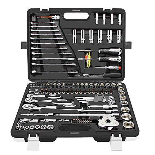 Preisvergleich Produktbild 123 Stück Steckschlüsselsatz Ratsche Schraubenschlüssel Kombination Werkzeuge Auto Repair Tool Kit für Auto Reparatur / Home Wartung