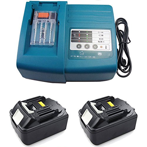 Ladegerät & 2X Akku für Makita BL1830 DC18RA DC18RC 7.2 V-18V Li-Ion mit Makita BL1830 18 V 3,0 Ah Li-ion