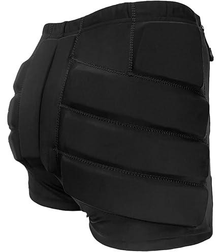 Sentao Short De Protection - Caleçon Rembourré Pour Ski, Snowboard, Roller, Vélo, Avec Coques Hanches Et Coccyx, Noir