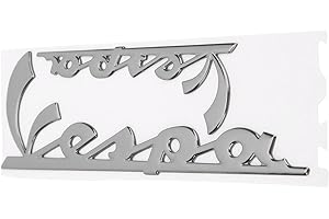 DECHOGA Naklejki na motocykle, emblemat, dekoracja motocyklowa 3 rozmiary do Vespa GTS300 LX125 LX150 IE Sprint Primavera 300 LX LXV Super(srebrny)