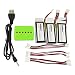Produktbild Fytoo Lipo Batterie Ersatz Akku 3.7V 350mah x3+ 2in 1 Ladekabel x3+ USB-Ladegeräte x1 für UDI U818A WiFi FPV U845A U945 WiFi Rc Quadcopter Drone Zubehör