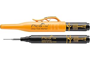 Pica 150/46 Marcador para agujeros profundos, Negro, M