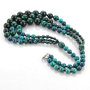 Collana Corta Donna Perline Verde Lime | Regolabile In Argento Placcato | Fatta A Mano