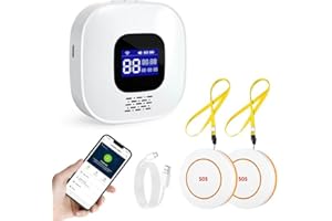 VOCA Pager sans fil SOS intelligent WiFi, bouton d’appel – Bouton panique et alarme d’urgence pour personnes âgées, patients et personnes handicapées | WiFi 2,4G | Comprend un récepteur, un bouton