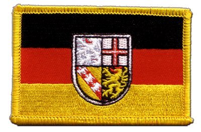 Aufnäher Patch Flagge Deutschland Saarland - 8 x 6 cm