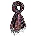 Produktbild LORENZO CANA - Luxus Herren Pashmina reine Seide Herrenschal 70 x 190 cm Blau Rot Gelb Schwarz Paisley Seidenschal Herrentuch 100% Seide - 7808811