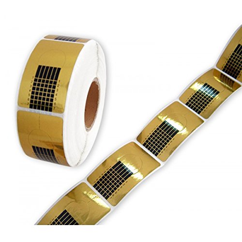 500 Professional nail-form Papers Gold For Lengthening Nail reconstruction with UV Gel