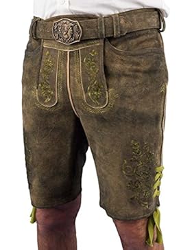 Spieth & Wensky Trachtenlederhose Herren kurz 260135-0964/4930 wurzel/St. 2029