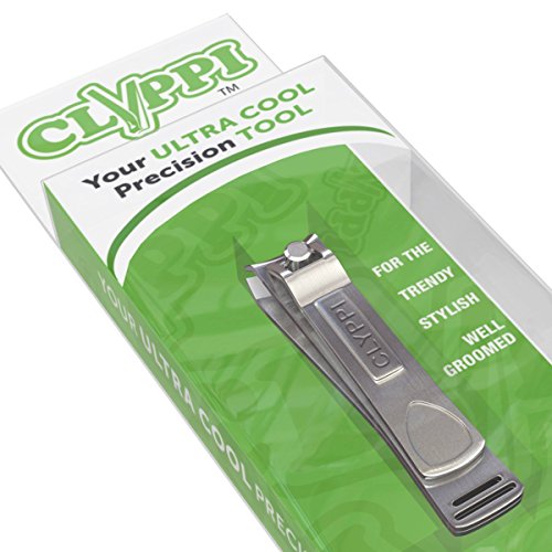 Clyppi Fingernail Clipper - Best Nail Clippers For Men & Women - Sharpest Stainless Steel Nail Clipper - Perfect Gift - Wide, Easy Press Lever - Premium Quality Nail Cutter For Finger Nails