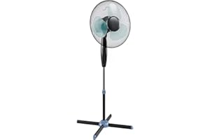 Wintem Ventilatore a Piantana 50W Silenzioso - Oscillante, Altezza e Inclinazione Regolabile | 3 Velocità, Ideale Casa e Ufficio con Piantana a Croce per Stabilità Migliore