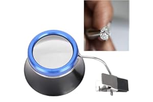 Jadpes Jewelry Magnifier Magnifying Glass, Portable Clip-on Eyeglass Magnifier Magnifying Glass Watchmaker Jewelry Watch Repair Tool(10X)