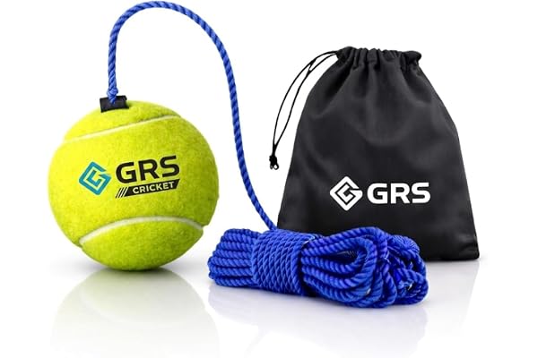 Cotton Hanging Tennis Ball for Kids Cricket Hanging Ball for Practice Easy to Hang & Ideal for Indoor and Outdoor Batting and Heavy Training with Carry Pouch (Pack of 1), Green