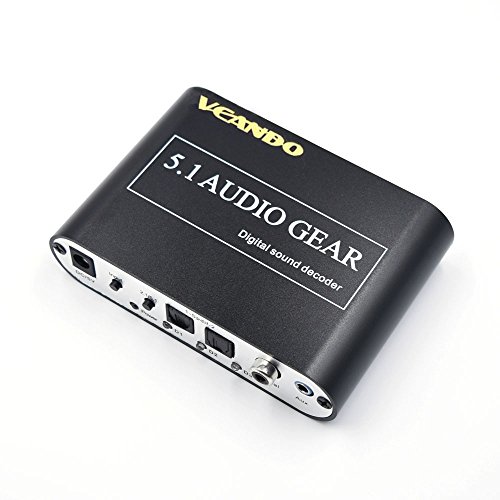 vcando 5.1 Audio Gear Digital Sound Decoder Digital zu Analog Audio Konverter übertragen die DTS/AC-3 Signal und Stereo (R/L) in 5.1 Ausgang