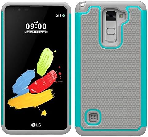 Dooki, Stylus 2 Case, LG Stylus 2 Case, Tough Rugged [High Impact] [Heavy Duty] [Shockproof] [Drop Resistance] [Non-Skid] [Hybrid 2 In 1] Hard Silicone Rubberized Dual Layer Protective Phone Cover Case For LG Stylus 2 LS775 (A-4)