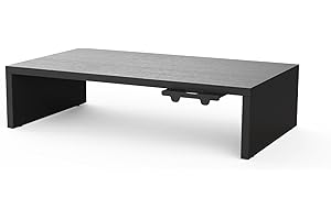 GRIFEMA Wood Monitor Stand Riser with Smartphone Holder, Laptop Desk Stand, Cable Management for Computer, Notebook, iMac, 1 Tier GB1052-1