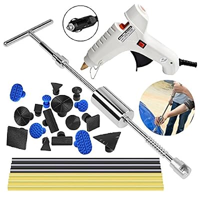 Super PDR PDR Paintless Débosselage Réparation Super PDR 25 PCS Marteau coulissant Kit Debosselage Outillage Carrosserie Voiture Automobile Rayure Suppression Dent Reparation Auto
