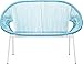 Produktbild Kare Bank Spaghetti Hellblau, Moderne Lounge Bank im Retro-Design für Den Innen- und Outdoorbereich, Outdoormöbel (HxBxT) 67x116x83cm