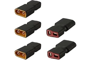 Boladge 5-pack Adattatore di Connettore Femmina Spina Deans T a Connettore Maschio Spina XT60 per RC Car Plane Lipo Battery ESC