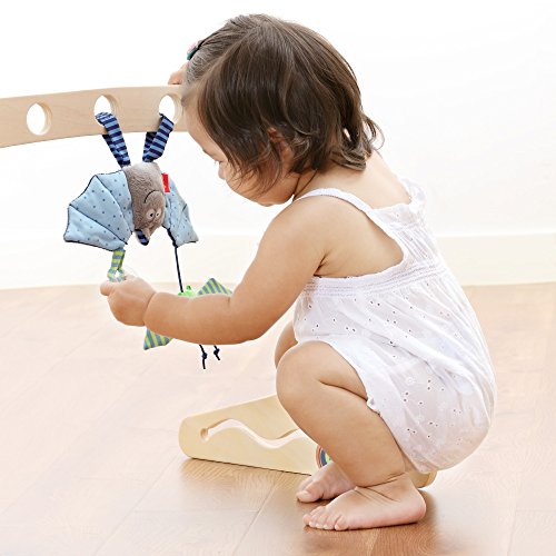sigikid, Mädchen und Jungen, Aktiv-Anhänger Fledermaus mit Rassel, Baby bite me, Blau/Grün, 41013 - 2