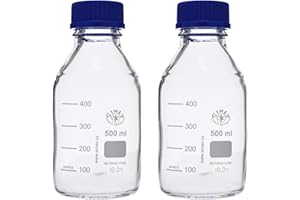 This-Trading Reagent Laboratory Bottle 500ml x 2 - Borosilicate Glass Storage Bottles. Boro 3.3 glass (Duran Pyrex equivalent)