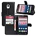 Produktbild Alcatel OneTouch Pop Star Hülle, HualuBro [Standfunktion] [All Around Schutz] Alcatel Pop Star Schutzhülle, Premium PU Leder Wallet Flip Tasche Case Cover mit Karten Slot für Alcatel One Touch Pop Star 5022D 5.0 Inch 2016 Smartphone (Black)
