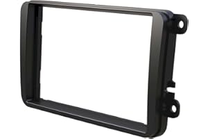 Audioproject A109 — radio samochodowe zaślepka 2 DIN ISO do VW Golf 5 Golf 6 Caddy Touran Tiguan Passat 3C Polo 6R Skoda Octavia SEAT osłona podwójna DIN Soft Touch czarna