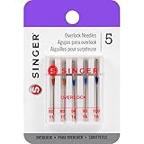 aguja overlock casera Universal Regular Point Overlock Needles-5/Pkg