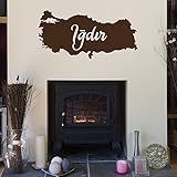 Islamische Wandtattoos - Meccastyle - Türkiye Haritasi Iğdır - A5-76