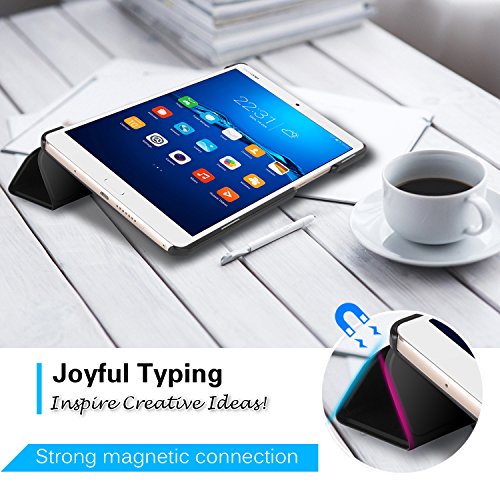 ELTD Huawei Mediapad M3 8.4 Hülle Case – Ultra Schlank Smart Cover Tasche Schutzhülle Case für Huawei Mediapad M3 8.4 mit Standfunktion, Schwarz - 8