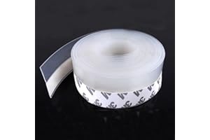 BEICARIN Guarnizione in silicone per porte inferiori – 8 m (larghezza) 25 mm in silicone autoadesivo per rimuovere le intemperie per spazi di casa, doccia in vetro, finestra e porta, resistente alle intemperie