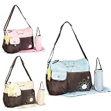 GMMH 3 tlg Baby Farbe blau braun Wickeltasche Pflegetasche Windeltasche Babytasche Reise Farbauswahl - 2
