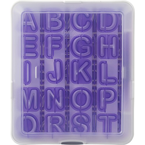 Wilton Alphabet und Zahlen Aussparungen Set, Violett, 42 - 3