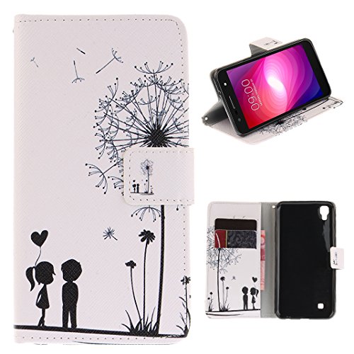 Handyhülle LG X Power K220DS / K220E Leder, Bookstyle Handytasche Flip Case für LG X Power Smartphone 5,3", Moon mood® Ledertasche Brieftasche für LG X Power K220DS / K220E PU Leder Hülle Wallet Case Folio Schutzhülle Schutz Schale Cover BookStyle Standfunktion Karteneinschub und Magnetverschluß Etui Flip Case Handyhüllen für LG X Power Bumper