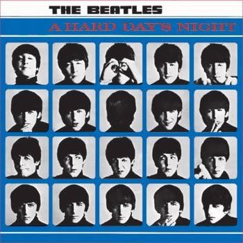 CLASSIC THE BEATLES ALBUM COVER - A HARD DAYS NIGHT OFFICIALLY LICENSED STEEL METAL ADVERTISING WALL PLAQUE SIGN - 30CM X 30CM