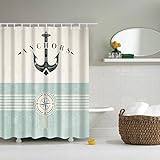 TXXM Duschvorhänge schneiden Vorhänge Polyester Material Wasserdicht und Schimmel dicke Vorhänge Anker Druck Free Stanzen Duschvorhänge ( größe : 180*200cm )