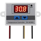 ICQUANZX Modulo termostato Digitale LED 220, Interruttore termostato XH-W3001 con sonda Impermeabile, termostato di Raffredda