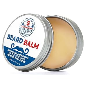 Steampunk® Beard Balm 60ml Moustache and Goatee Leave-In Conditioner with Cocoa and Shea Butter Promotes Strong Soft… - Image 2