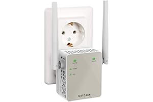 Wzmacniacz sygnału sieci Wi-Fi NETGEAR EX6120 - zasięg do 139 m² i 25 urządzeń dzięki dwupasmowemu, bezprzewodowemu wzmacniaczowi AC1200 (prędkość do 1200 Mb/s) oraz konstrukcji z wtyczką ścienną