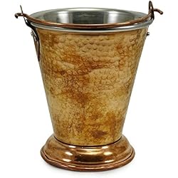 Serveware traditionnelle indienne Bucket Vaisselle Ustensile de cuisine en cuivre